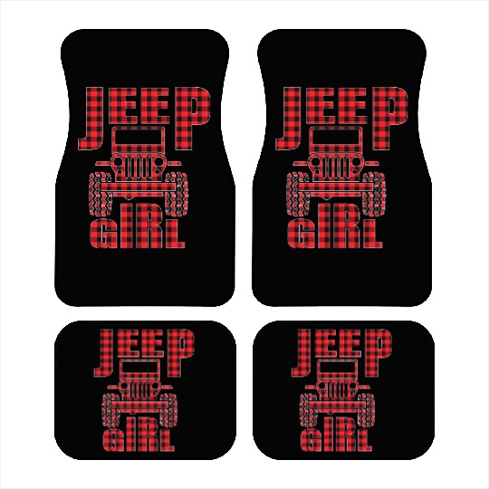 Jeep Girl Jeep Red Plaid Buffalo Jeeps Lover Car Mats