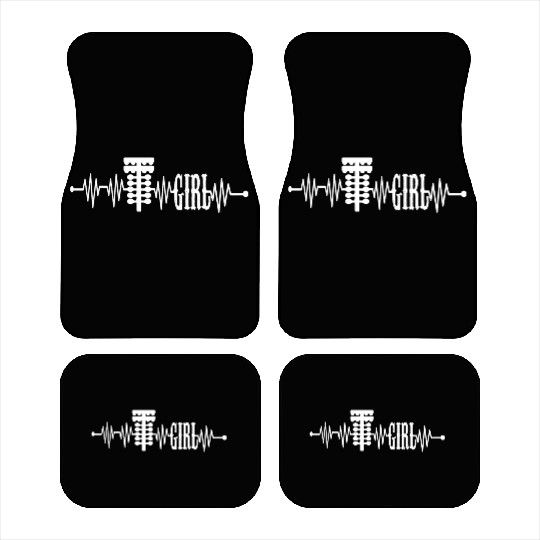 drag racing girl heartbeat Car Mats