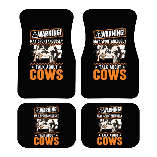 Cow Cattle Breeder Land, Farmer Cows Car Mats