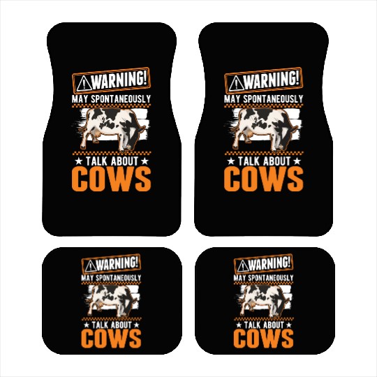 Cow Cattle Breeder Land, Farmer Cows Car Mats