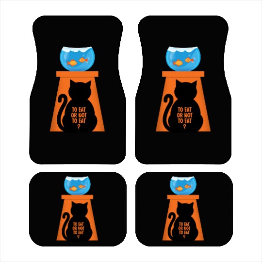Cat And Fish Funny Car Mats