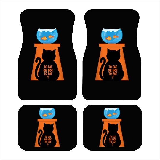 Cat And Fish Funny Car Mats