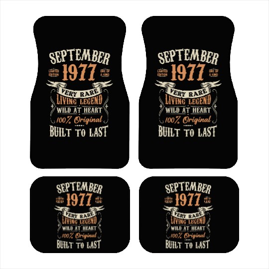 September 1977 Birthday Surprise Car Mats