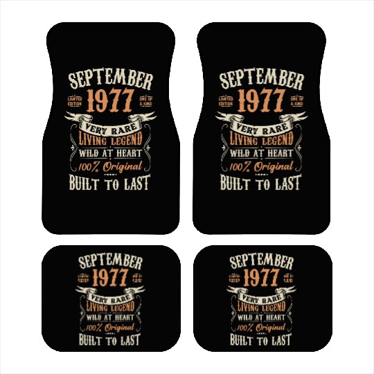September 1977 Birthday Surprise Car Mats