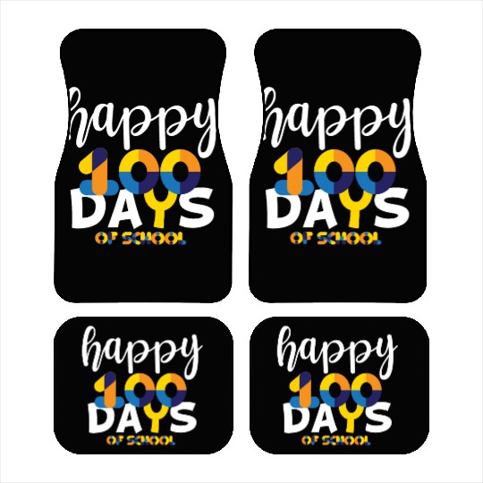 Happy 100 Days Of School Car Mats Teacher Team Grade