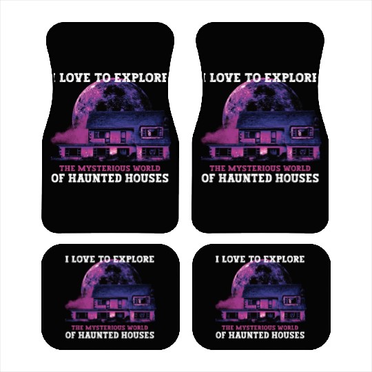 Horror Paranormal Haunted House Spooky Halloween Car Mats