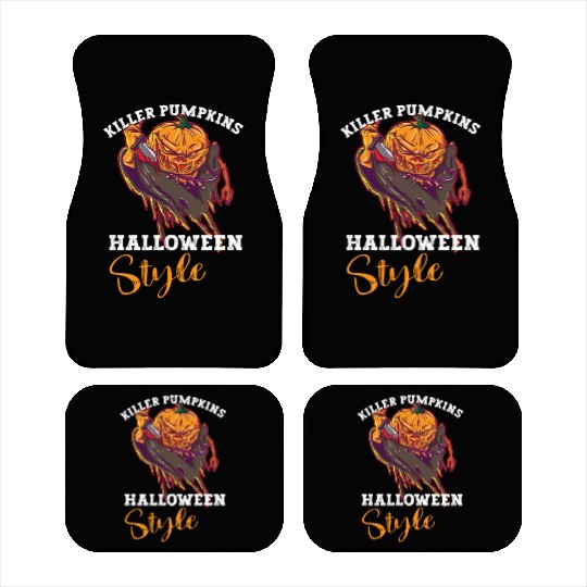 Scary Pumpkin Halloween Costume Autumn Fall Gift Car Mats
