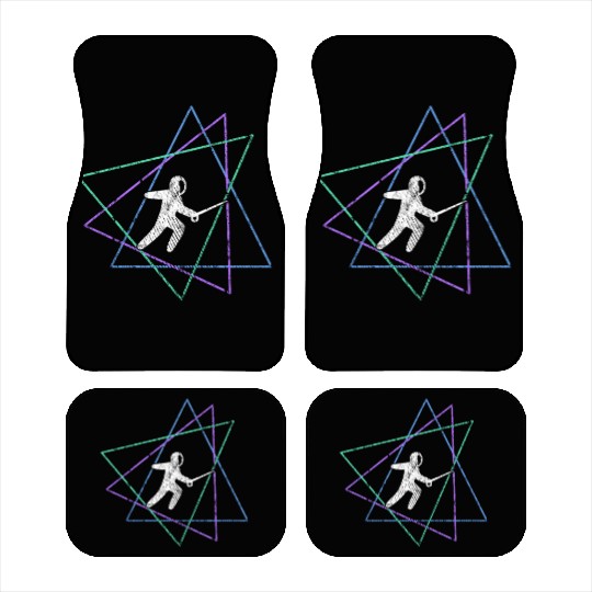 Geometric Fencing Duel Car Mats