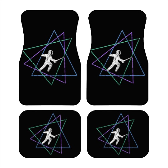 Geometric Fencing Duel Car Mats