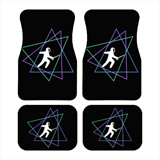 Geometric Fencing Duel Car Mats