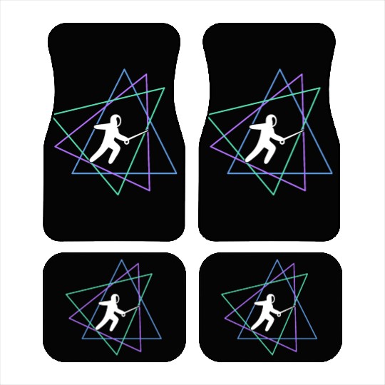 Geometric Fencing Duel Car Mats