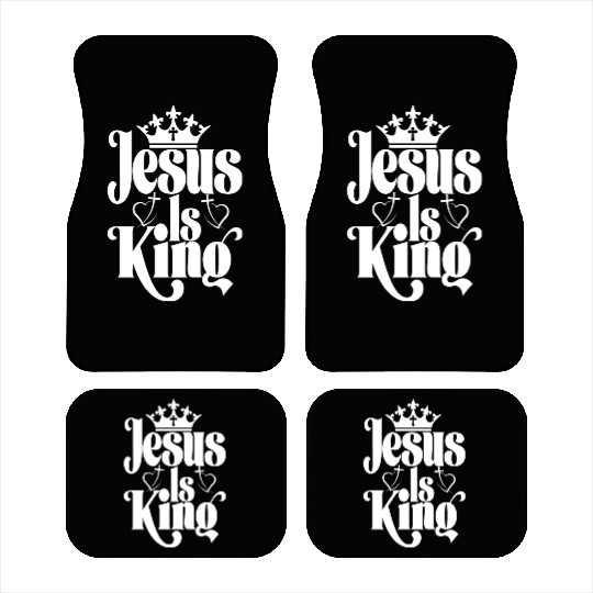 Jesus Is King Love Jesus Christian Christmas Car Mats