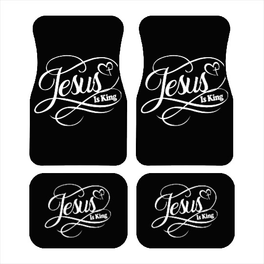 Jesus Is King Love Jesus Christian Christmas Car Mats