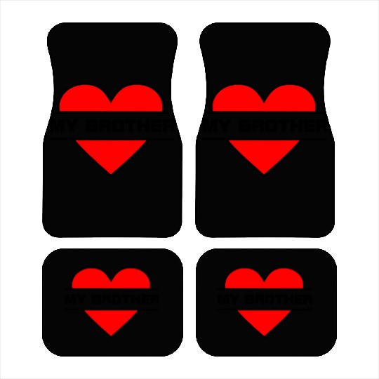 Heart I love my brother Car Mats