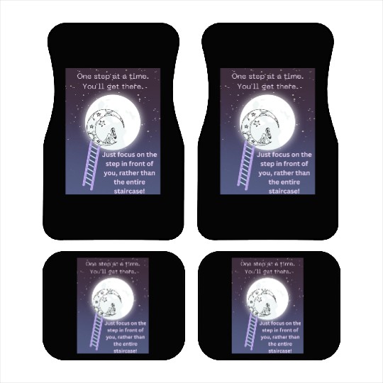 Full Moon Inspirational Quote Poster Car Mats