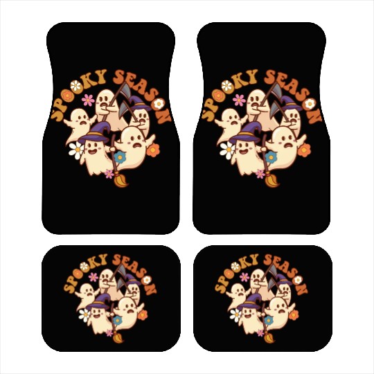 Halloween Spooky Season Boo Ghost Grim Reaper Car Mats