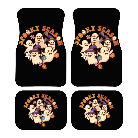 Halloween Spooky Season Boo Ghost Grim Reaper Car Mats