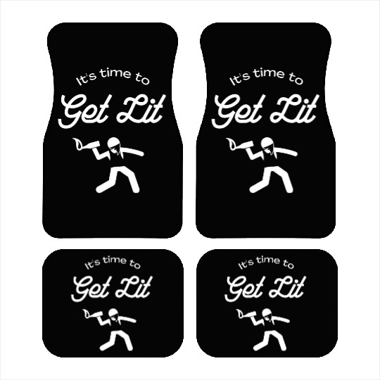 Get Lit Funny Molotov Cocktail Anarchy Lover Car Mats
