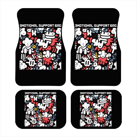 "Emotional Support Bag" Eco Cotton Graphic Tote Car Mats