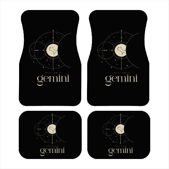 Gemini Star Constellation Zodiac Minimalist Car Mats