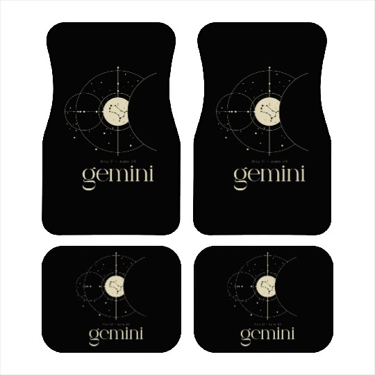 Gemini Star Constellation Zodiac Minimalist Car Mats