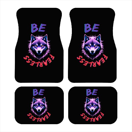 BE FEARLESS WOLF | Majestic Fashions Car Mats