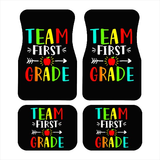 Team First Grade Student Teacher Team Funny Back Car Mats