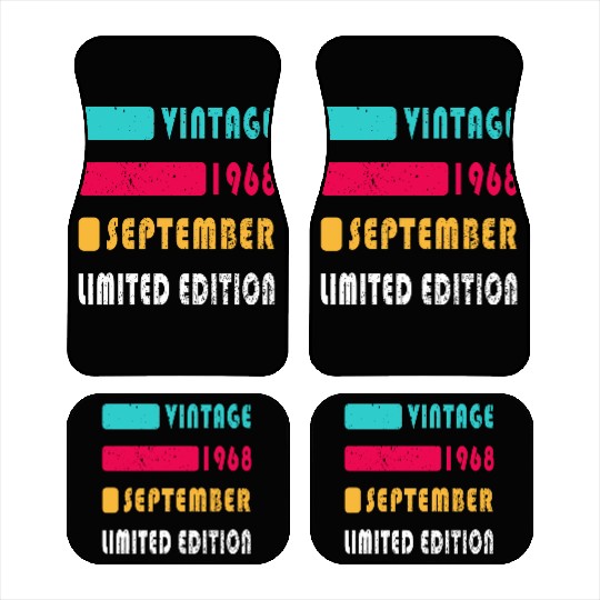 september 1968 Anniversary september 1968 septembe Car Mats