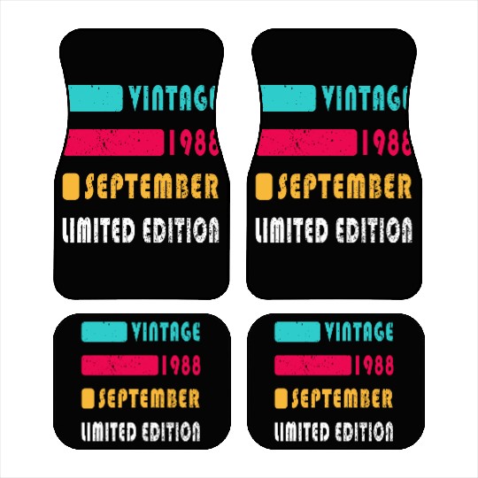 september 1988 Anniversary september 1988 septembe Car Mats