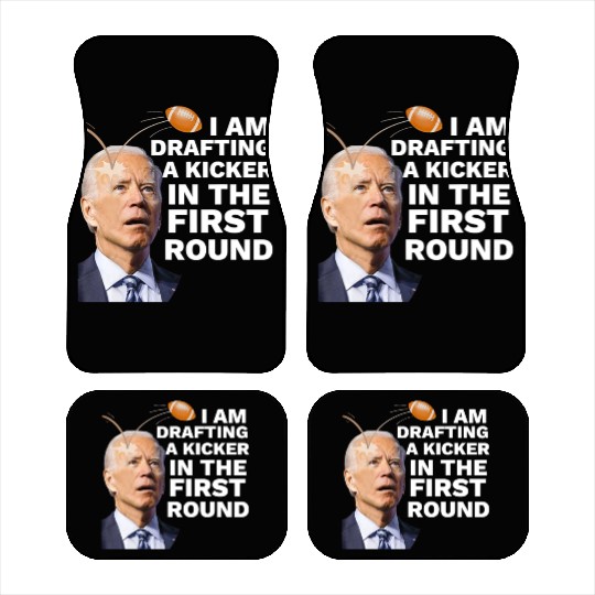 Confused Drafting Kicker Funny Fantasy Football Car Mats