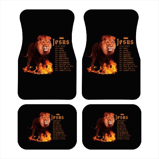 Jesus Is My God King My Lord My Savior Christian Car Mats