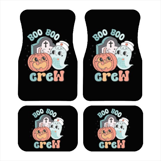 Boo Boo Crew Nurse Funny Ghost Women Halloween Car Mats