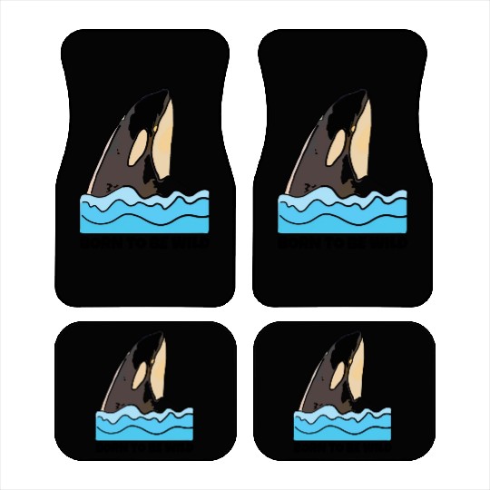 Born to Be Wild: Playful Orca Design Car Mats