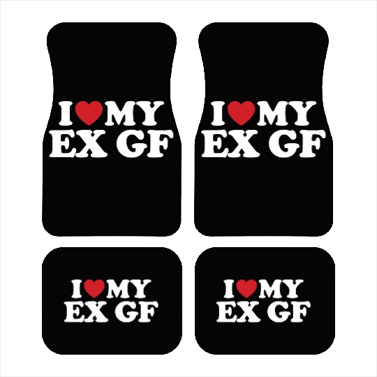 I Love My Ex Girlfriend I Heart Groovy Car Mats