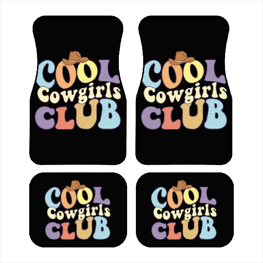 Cool Cowgirls Club Rodeo Southern Girls Crew Love Car Mats