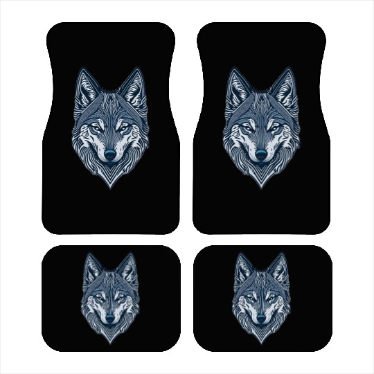 Beautiful wolf face Car Mats