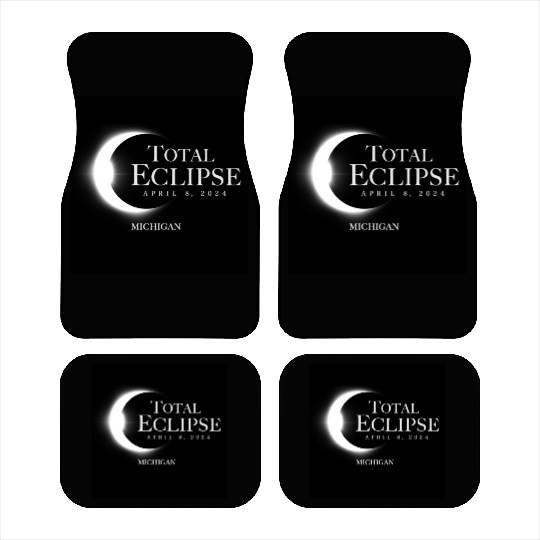 Michigan 2024 Eclipse Souvenir April 8 Memento Car Mats