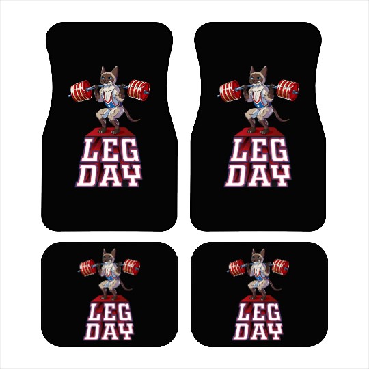 Leg Day Siamese Weight Lifting Squat Gym Car Mats