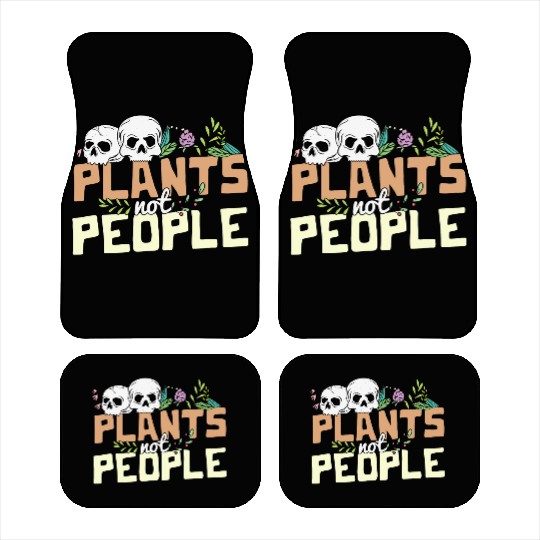 Plants Not People Skulls And Wildflowers Funny Car Mats