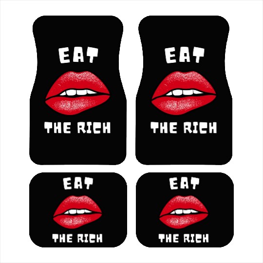 Eat The Rich Red Lips Socialist Car Mats