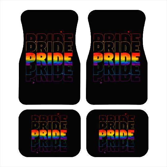 LGBT LGBTQ PRIDE FLAG Gay Lesbian Pride Month Car Mats