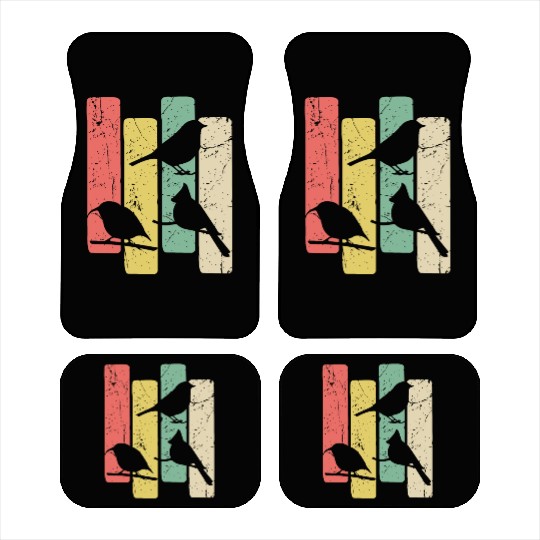 Birds Art Budgie Heron Sparrow Robin Hummingbird Car Mats