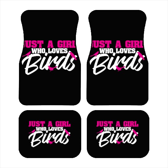 Bird Budgie Girl Love Parrot Sparrow Hummingbird Car Mats