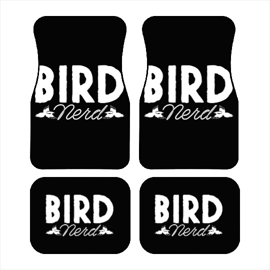Bird Nerd Joke Birds Lover Budgie Parrot Heron Car Mats
