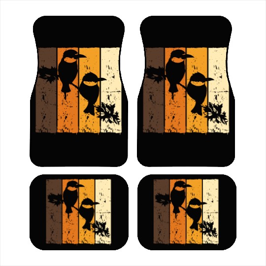 Birds Art Budgie Sparrow Canary Parrot Hummingbird Car Mats