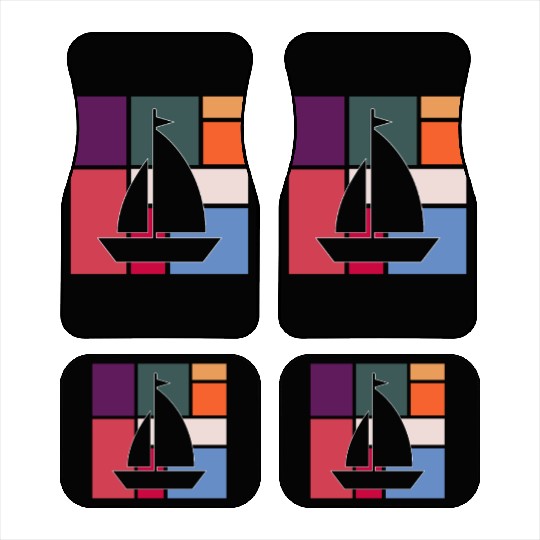 Vintage Sailing Adventure Car Mats