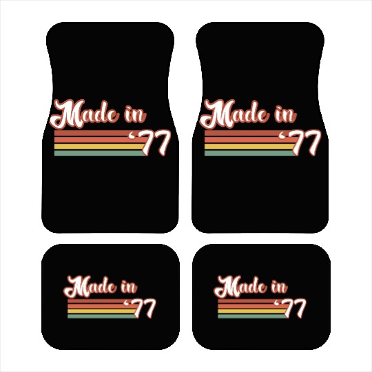 Vintage 1977 47th Birthday Made in 1977 Born 1977 Car Mats