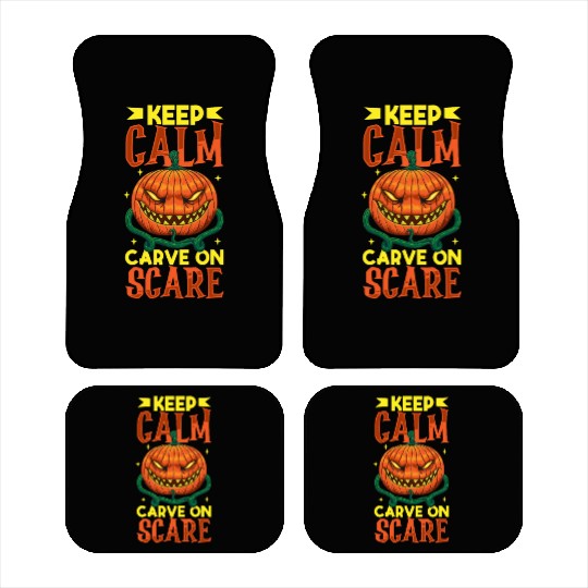 Scary Pumpkin Halloween Costume Autumn Fall Gift Car Mats