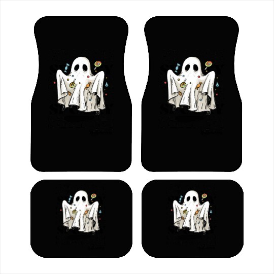 Spooky Season Ghost Halloween Trick Or Treat Car Mats