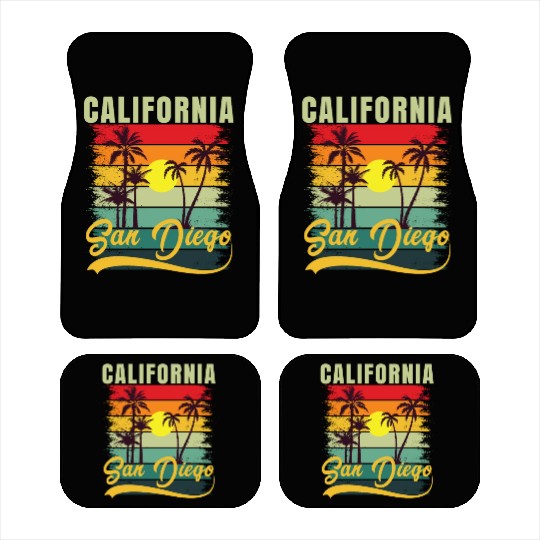 Friends Summer Travel Family Vacation san diego Car Mats